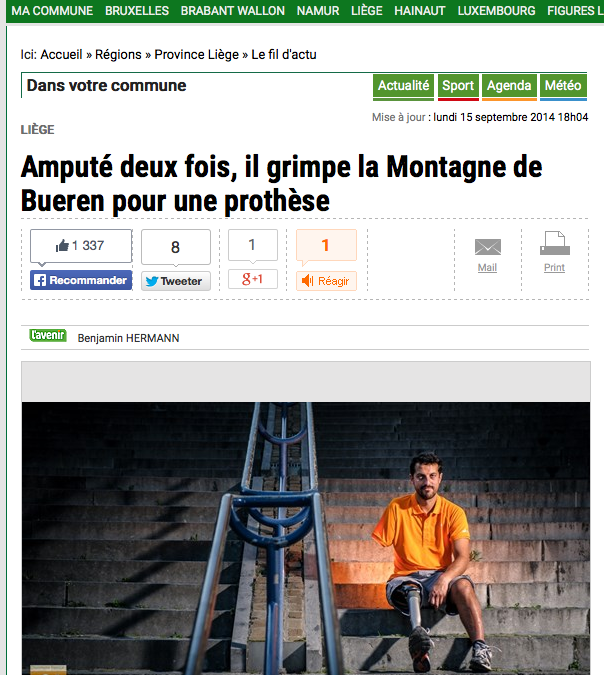 L&rsquo;Avenir – 15 septembre 2014